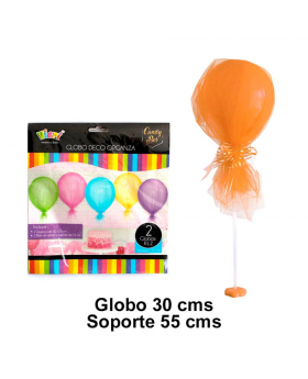GLOBOS DECO ORGANZA MELON R12 2UN/240