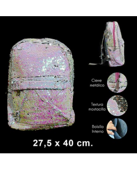 MOCHILA LENTEJUELA MIX PINK/50
