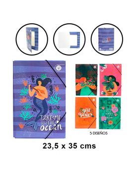 CARPETA ELASTICO CARTON OFICIO GIRL TRZ-3 /100