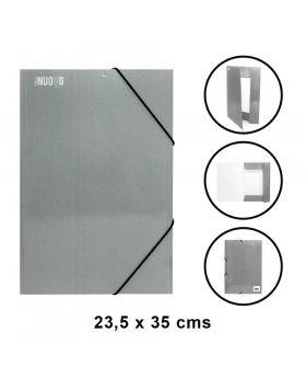 CARPETA CARTERA ELASTICO OFICIO GRIS NUOVO /200