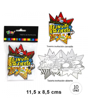 TARJETA DE INVITACION COMIC/288