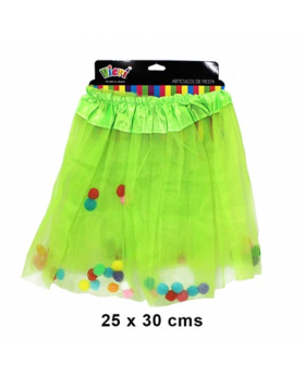 TUTU POMPON PISTACHO X 12/120