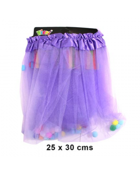 TUTU POMPON LILA X 12/120