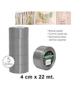 CINTA DECO TASSEL 4CMX25YDS SILVER/200