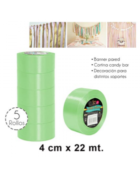 CINTA DECO TASSEL 4CMX25YDS VERDE/200
