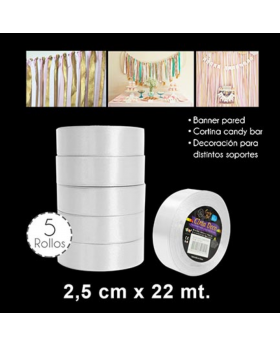 CINTA DECO TASSEL 2.5CMX25YDS /300