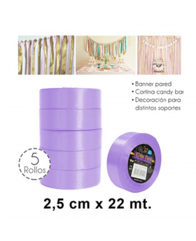 CINTA DECO TASSEL 2.5CMX25YDS LILA/300