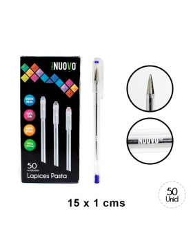 LAPIZ PASTA CLEAR AZUL SET50U /20