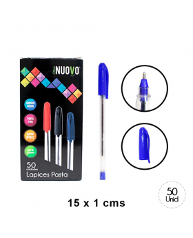 LAPIZ PASTA ROUND AZUL SET50U /20