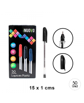 LAPIZ PASTA ROUND NEGRO SET50U /20