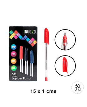 LAPIZ PASTA ROUND ROJO SET50U /20