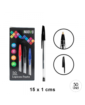 LAPIZ PASTA STICK NEGRO SET50U /20
