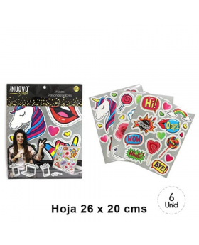 SET STICKERS PERSONALIZADOS UNICORNIO/240