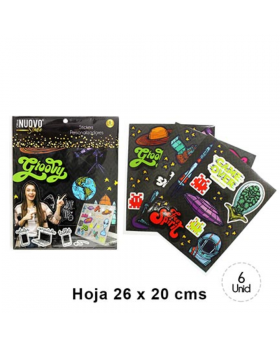 SET STICKERS PERSONALIZADOS ALIEN/240