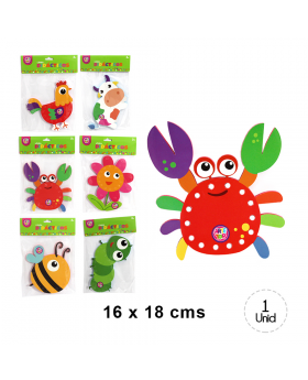 GUSANO DE GOMA EVA CON PERFORACIONES/192