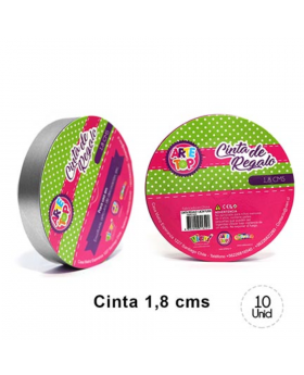 CINTA REGALO 1,8 CM CROME SILVER/300