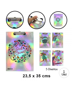 ANOTADOR CON APRETADOR IRIDESCENTE /100