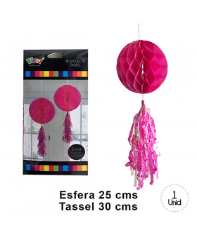 ST 10UN BOLA DECO TASSEL FUXIA /200