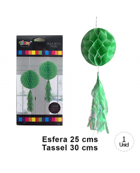 BOLA DECO TASSEL PISTACHO 10/200