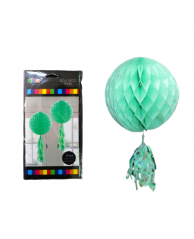BOLA DECO TASSEL CELESTE 10/200