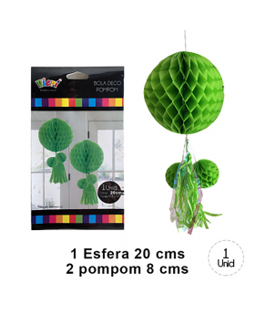 ST 10UN BOLA DECO TASSEL POMPON PISTACHO/200
