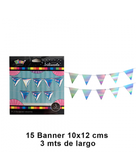 BANNER IRIDESCENTE 3MT TRIANGLE /200