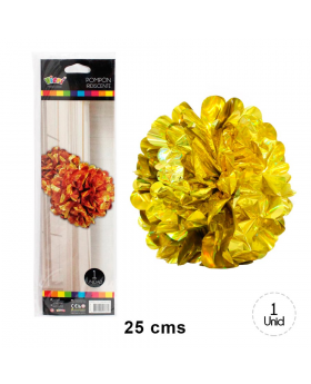 POMPOM 25CM GOLDEN IRIDISCENTE /300