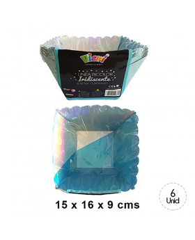 SET 10 BOWL CELESTE IRIDISCENTE 10/120