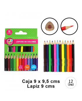 LAPICES DE COLORES CORTO 12 COLORES /200