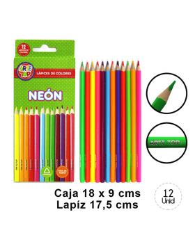 LAPICES DE COLORES NEON 12 COLORES /200