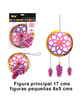 ATRAPASUEÑOS MANDALA FUCSIA GOLDEN /432