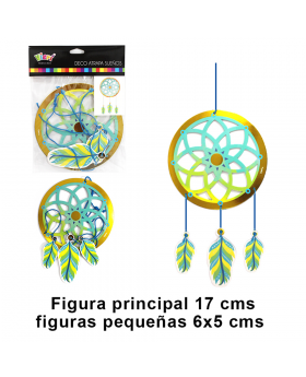 ATRAPASUEÑOS MANDALA TURQUESA GOLDEN /432