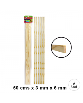 PALO MAQUETA 3x6MM SET6U /200