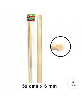 PALO MAQUETA 6MMx50CM SET4U /180