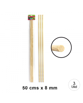 PALO MAQUETA 8MM SET3U /150