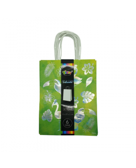 SET 6 BOLSA PAPEL MEDIANA FLAMENCO TUCAN /60