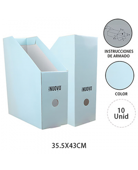 CAJA REVISTERO NUOVO CELESTE PASTEL /100
