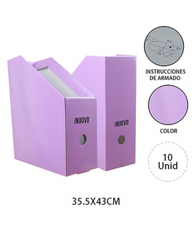 CAJA REVISTERO NUOVO LILA PASTEL /100