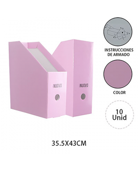 CAJA REVISTERO NUOVO ROSADO PASTEL /100