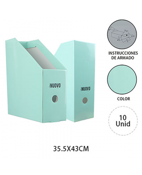 CAJA REVISTERO NUOVO VERDE PASTEL /100