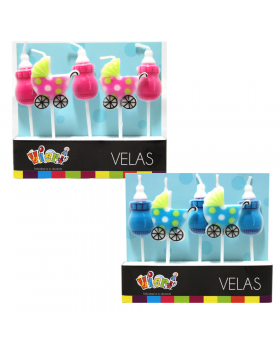 VELA RECIEN NACIDO NIÑO O NIÑA SET5U /144