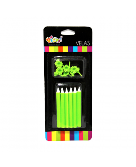 VELA BRILLO PISTACHO LISO SET12U /288