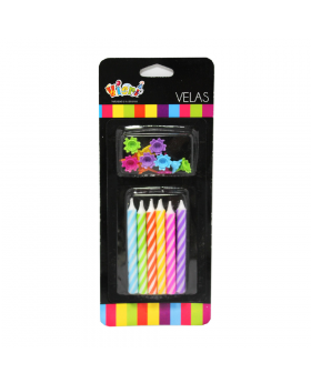 VELA ARCOIRIS 12 COLORES /288