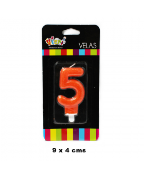 VELA GLITTER NUMERO 5 9CM /288