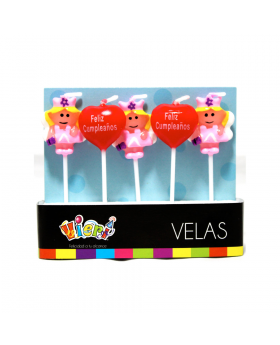 VELA CUMPLEAÑOS NIÑAS SET5U /144