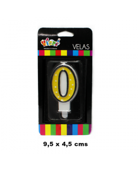 VELA N°0 COLOR SÓLIDO POLKA X 12/144