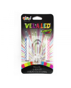 PORTAVELA LED 0 SET 4 VELAS /72