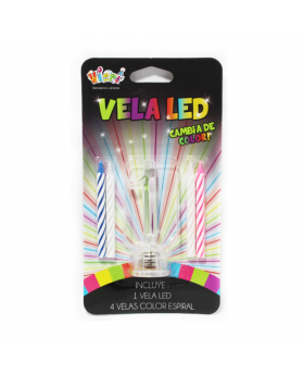 PORTAVELA LED 1 SET 4 VELAS /72
