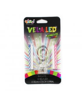 PORTAVELA LED 9 SET 4 VELAS /72