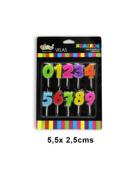 VELAS PICK NUMEROS SET10U /144